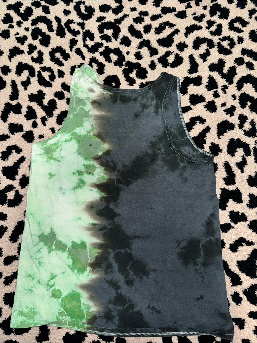 Nickelodeon Green & Black Tie-Dye Tank Top